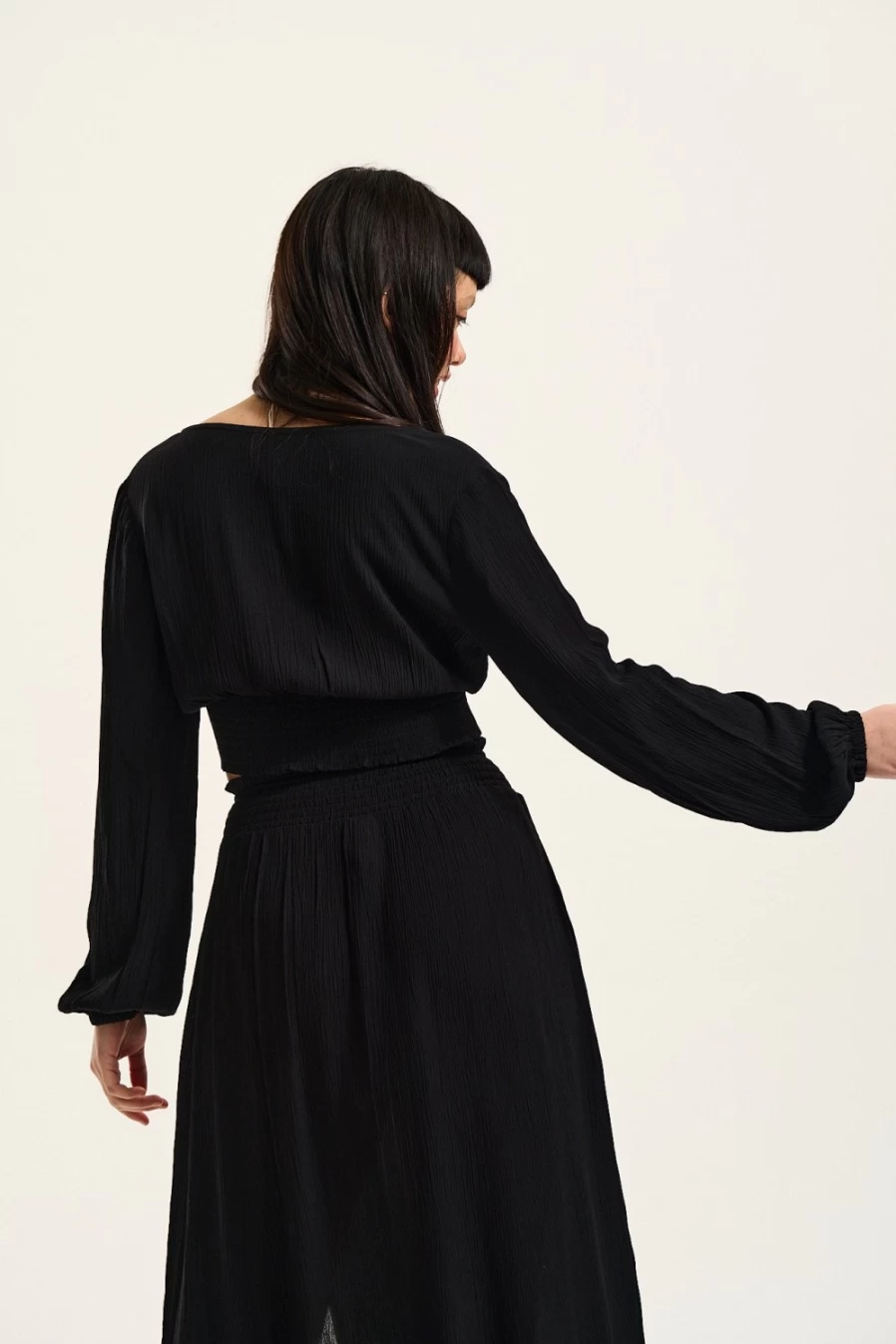Lucy & Yak Women's Sadie Blouse - Sustainable Lenzing™ Ecovero™ Fabric in Black