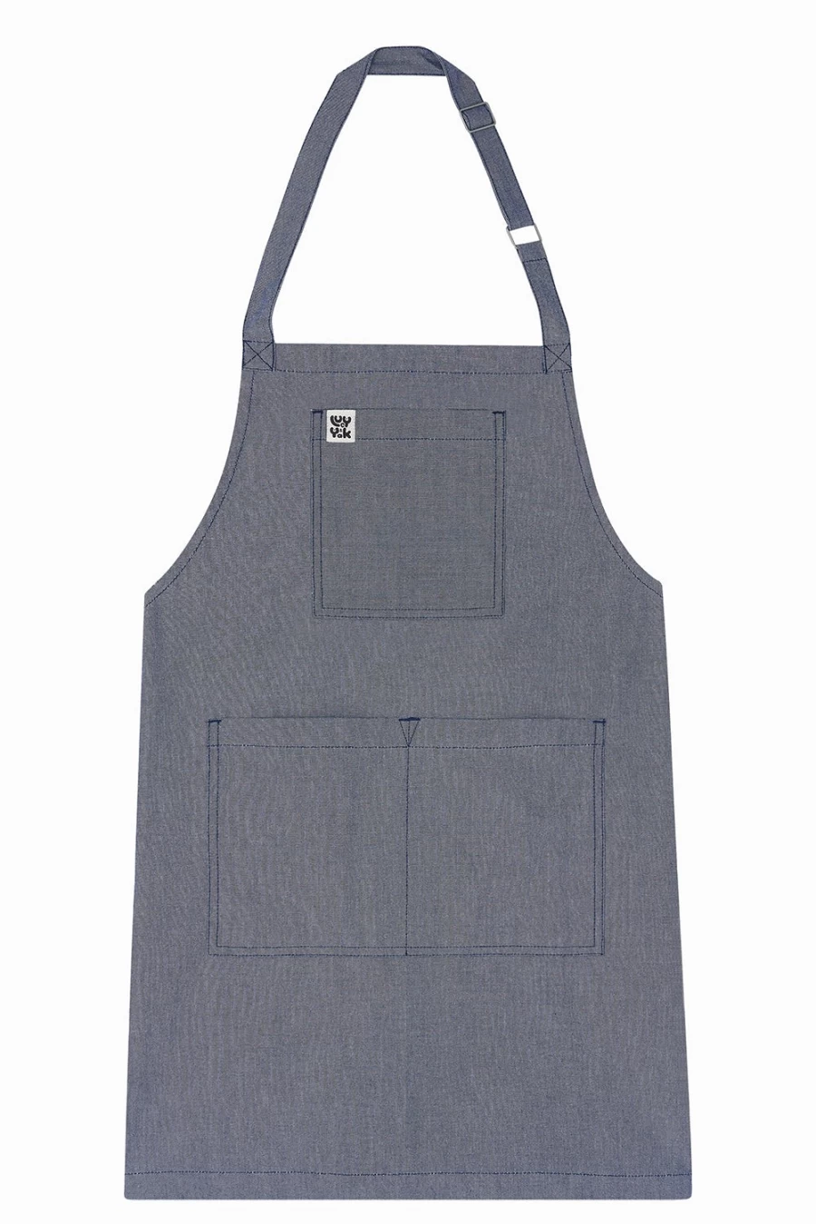 Lucy & Yak Women's Navy Chambray Apron - Sustainable Deadstock Fabric