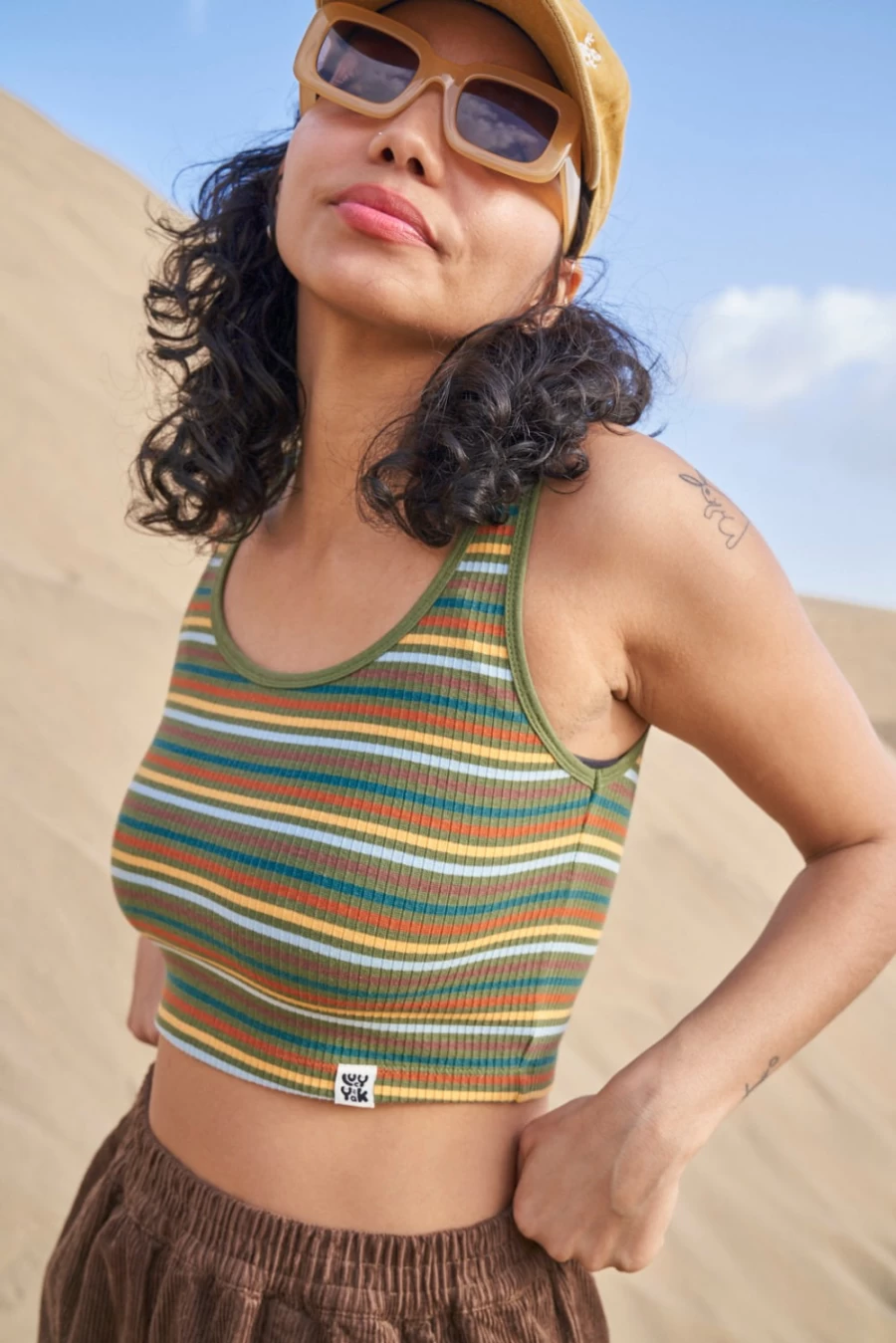 Lucy & Yak Women's Josy Vest Top - Organic Cotton & Lenzing™ Ecovero™ Striped Eco-Friendly Blouse