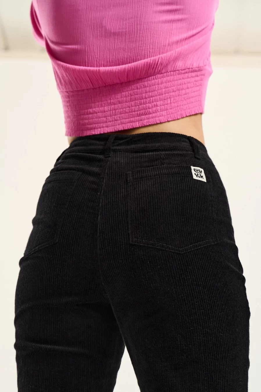 Lucy & Yak Women's Ziggy Trousers - Organic Black Corduroy Pants