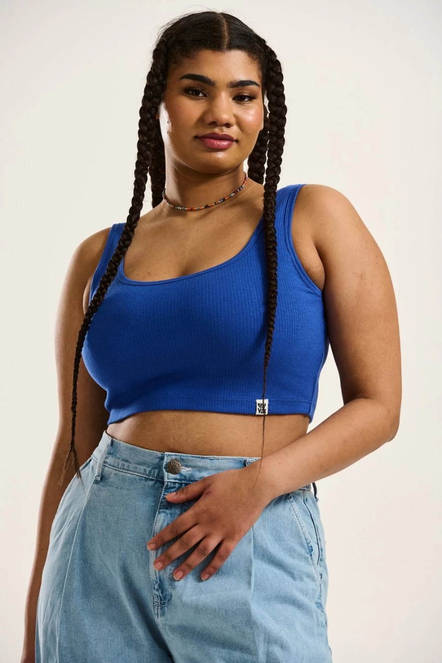 Lucy & Yak Women's Josy Vest Top - Organic Cotton & Lenzing™ Ecovero™ in Cobalt Blue | Sustainable Casual Wear