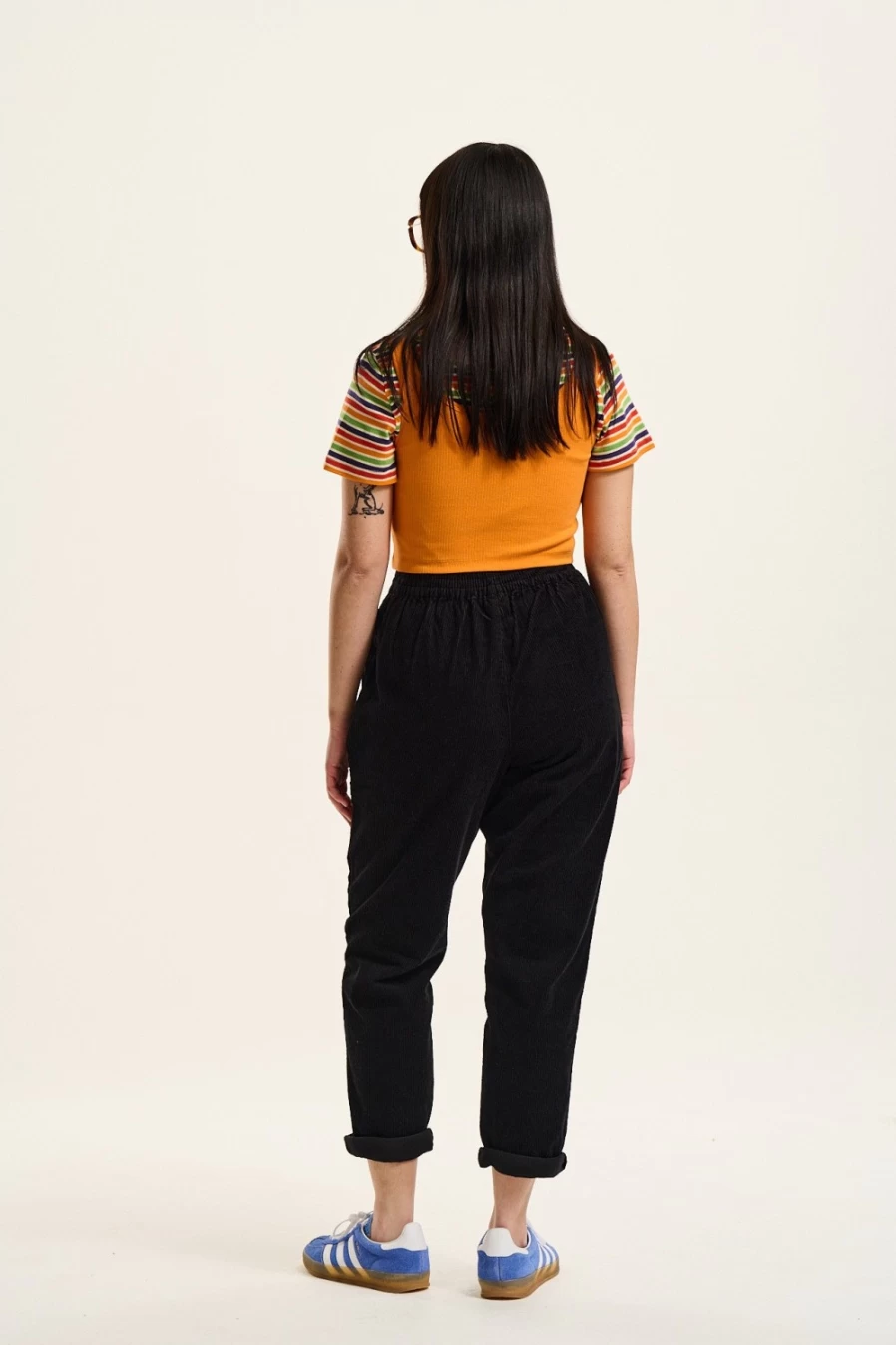 Lucy & Yak Women's Billie Trousers - Organic Black Corduroy Pants