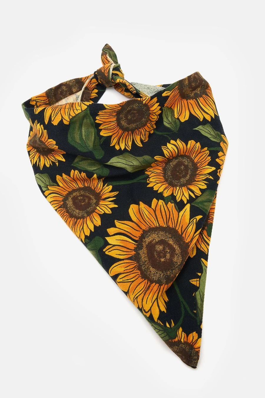 "Lucy & Yak Women's Sunflower Headscarf - Vintage Deadstock Fabric Eco-Friendly Hair Accessory"