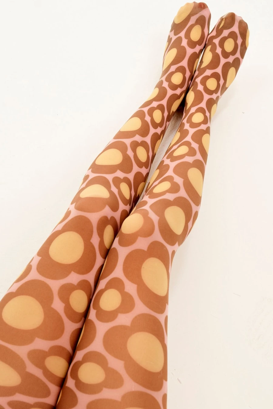 Lucy & Yak Women's Better Tights: 50 Denier Opaque Tights with Nancy Flower Design