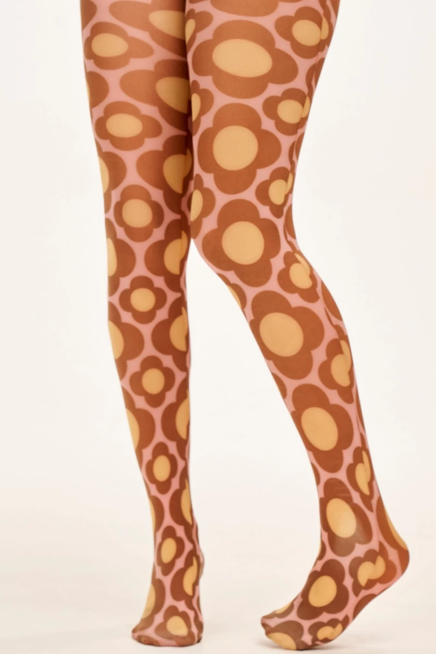 Lucy & Yak Women's Better Tights: 50 Denier Opaque Tights with Nancy Flower Design