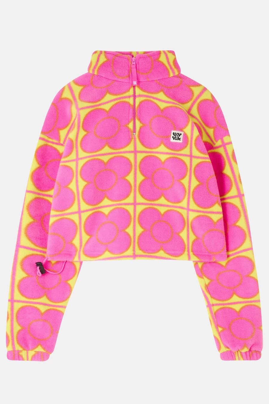 Lucy & Yak Women's Blake Cropped Fleece Jacket - Sustainable Recycled Bottle Material - Wallflower Design
