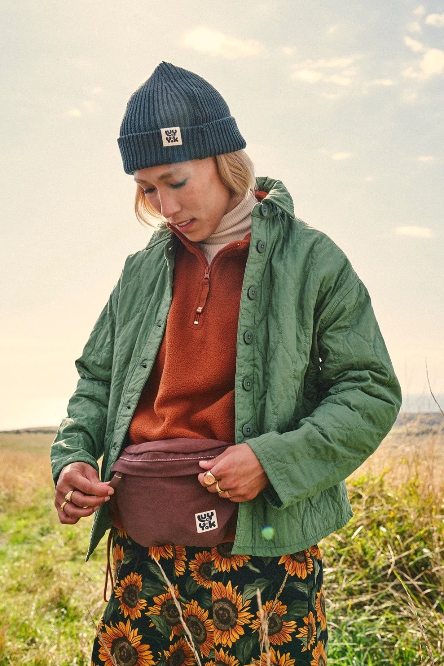 Lucy & Yak Women's Sylvie Jacket in Loden Frost Green - Sustainable Deadstock Fabric Coat