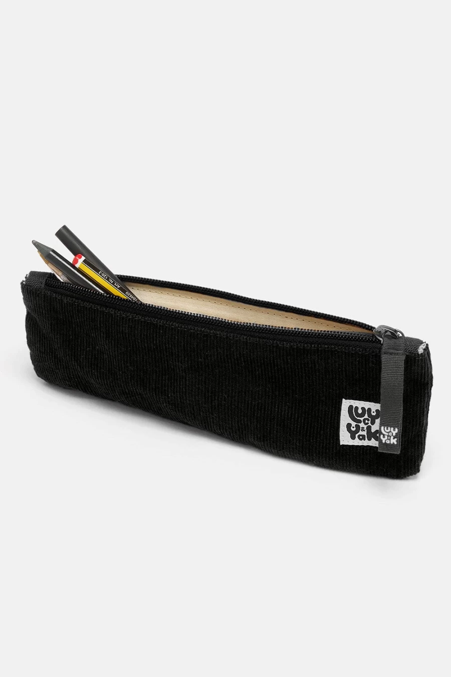 Lucy & Yak Women's Organic Corduroy Pierra Pouch - Black Eco-Friendly Handbag