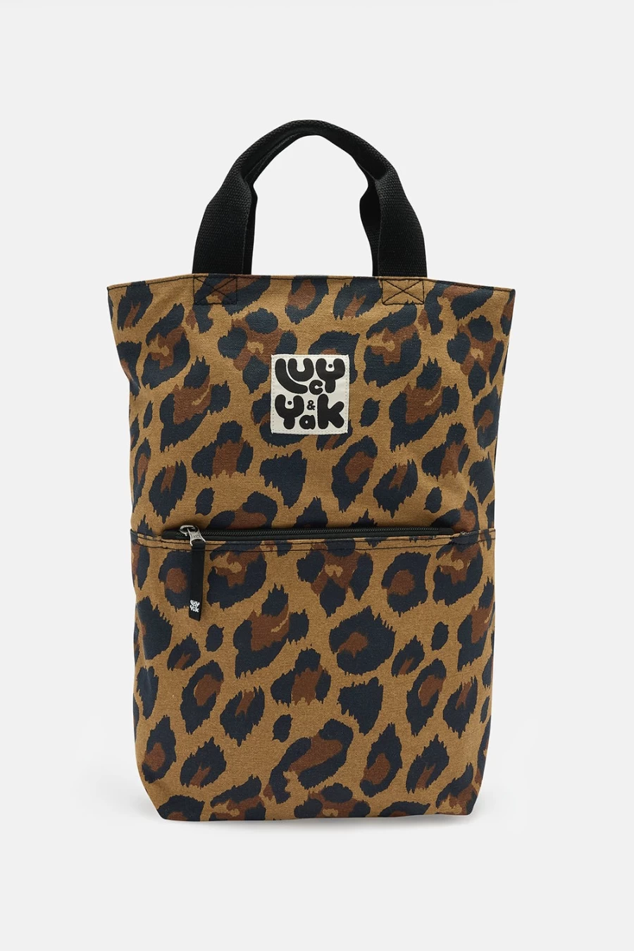 Lucy & Yak Women's Dylan Backpack - Organic Canvas Leo Print Eco-Friendly Rucksack