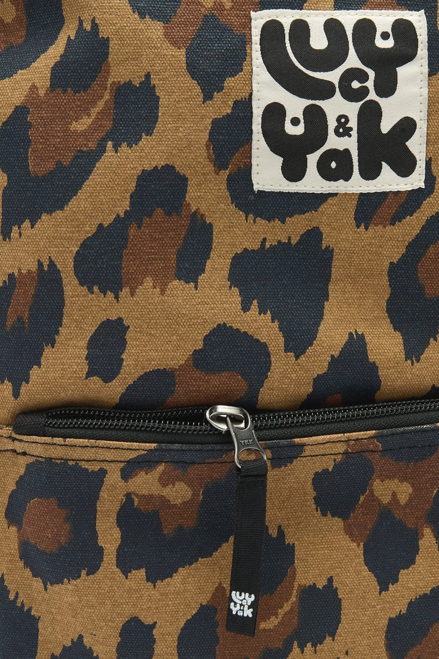 Lucy & Yak Women's Dylan Backpack - Organic Canvas Leo Print Eco-Friendly Rucksack