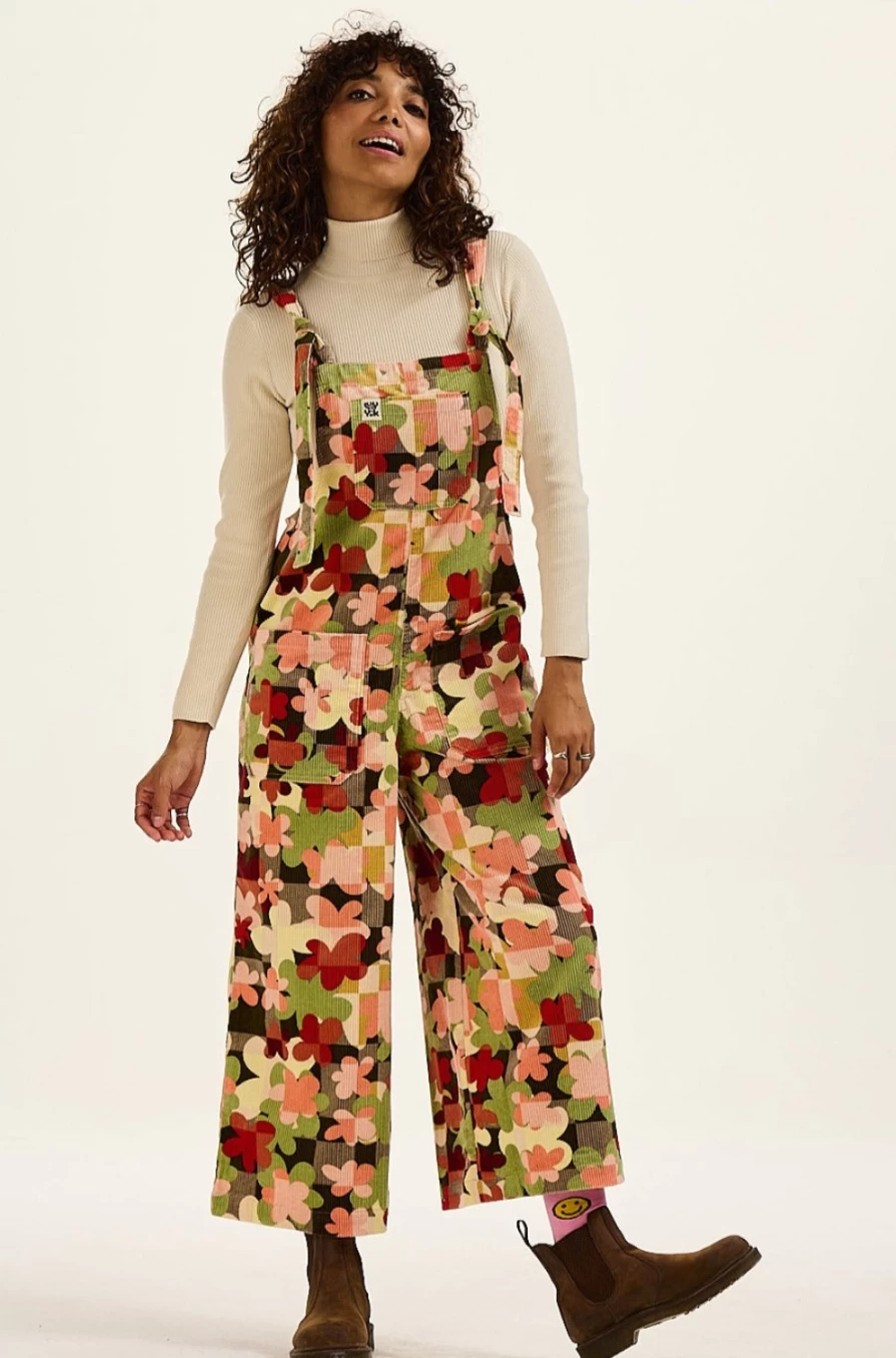 Lucy & Yak Women's Jenny Dungaree: Organic Corduroy Overalls - Alice Style