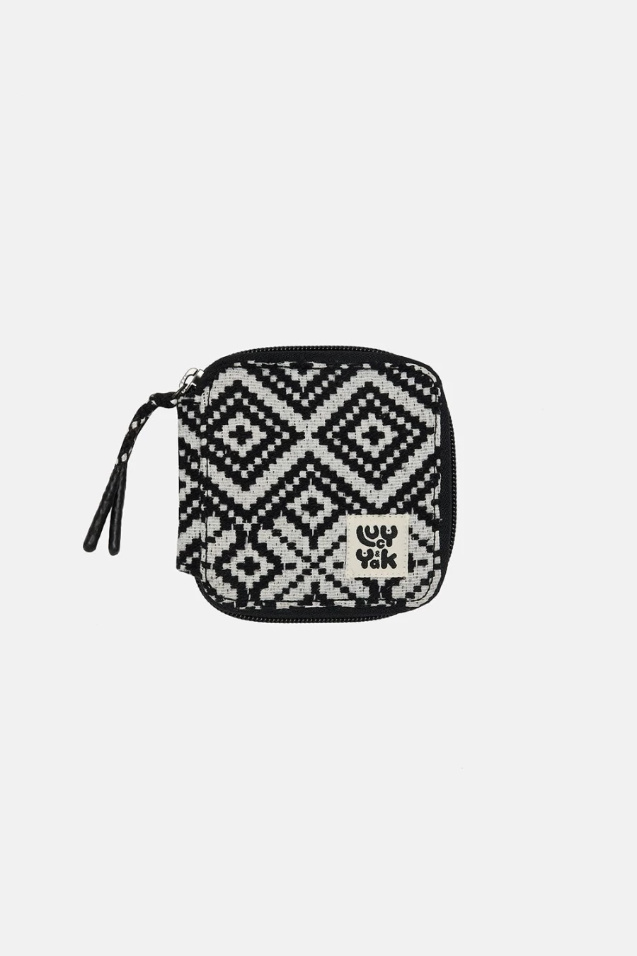 Lucy & Yak Women's Eve Purse - Black Jacquard Deadstock Fabric Handbag