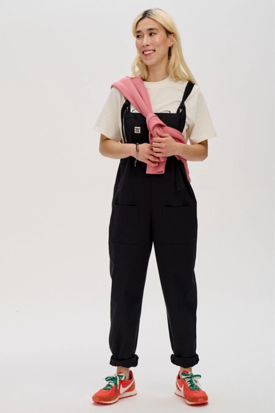 Lucy & Yak Women's Original Dungaree - Organic Cotton Black Overalls