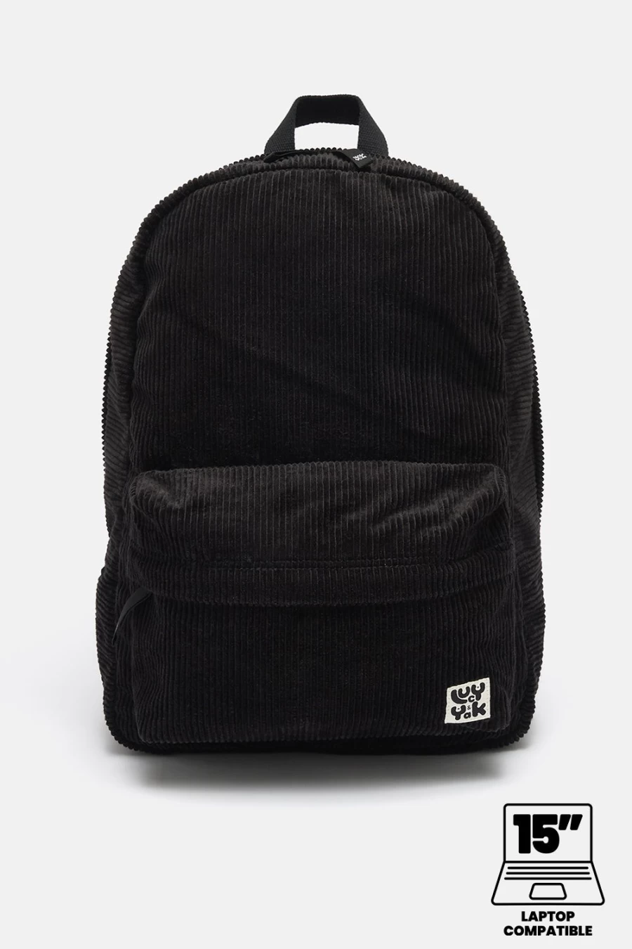 Lucy & Yak Women's Kellie Backpack - Organic Black Corduroy Daypack