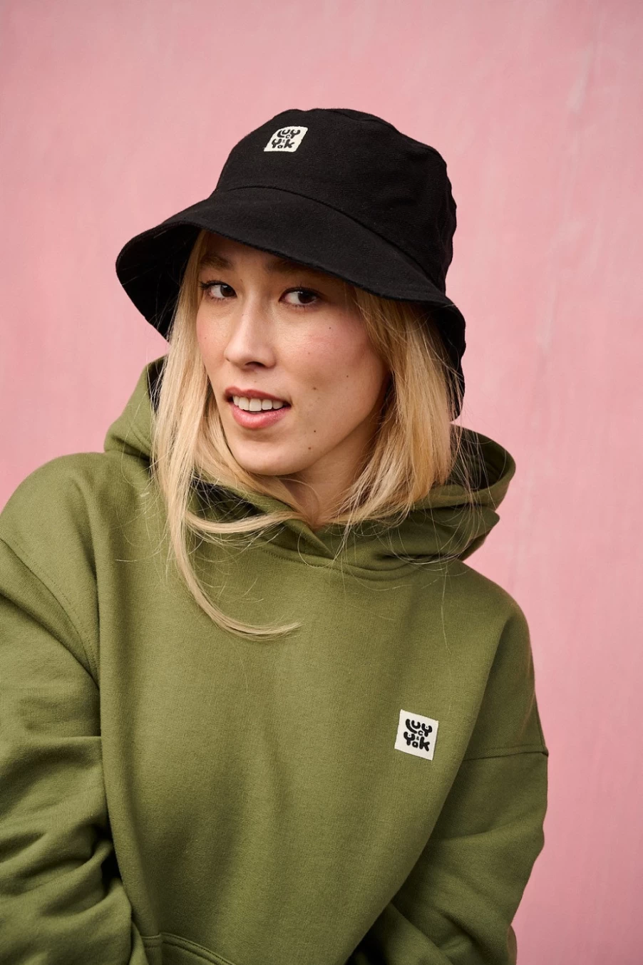 Lucy & Yak Women's Travis Hat in Black - Vintage Deadstock Fabric