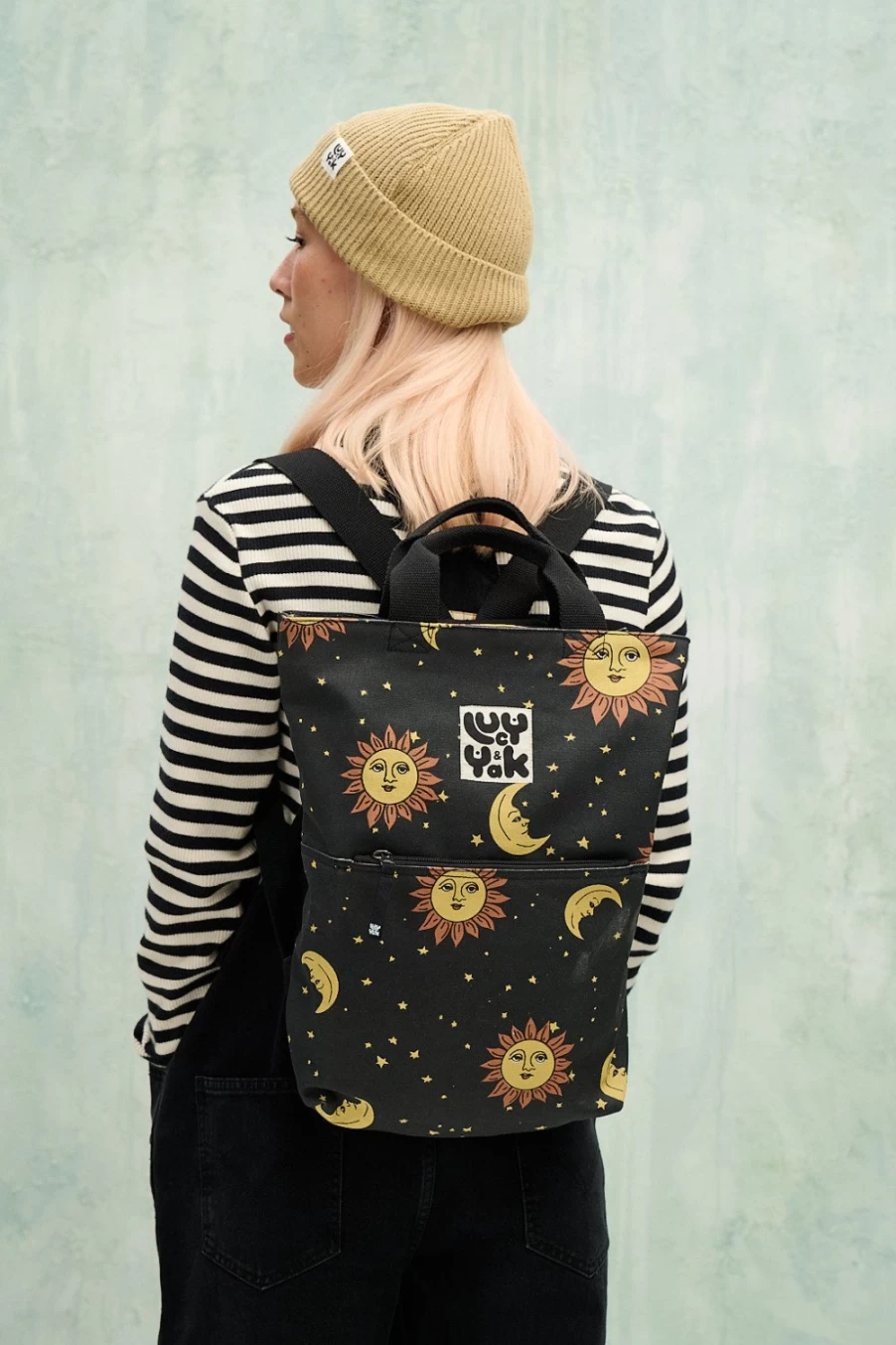Lucy & Yak Women's Dylan Backpack - Organic Canvas with Orion Print, Eco-Friendly Daypack