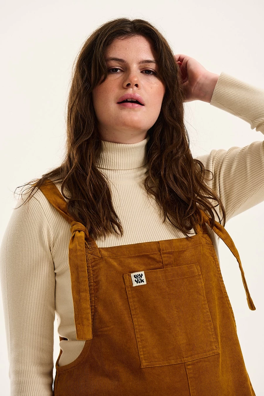 Lucy & Yak Women's Mustard Organic Corduroy Original Dungaree Overalls