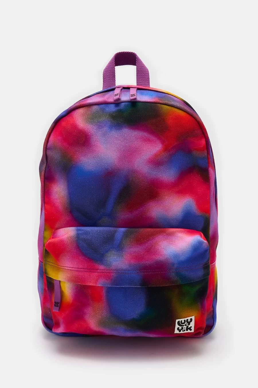 Lucy & Yak Women's Kellie Backpack - Cotton Canvas Daypack, Stylish & Functional Digital Blur Design