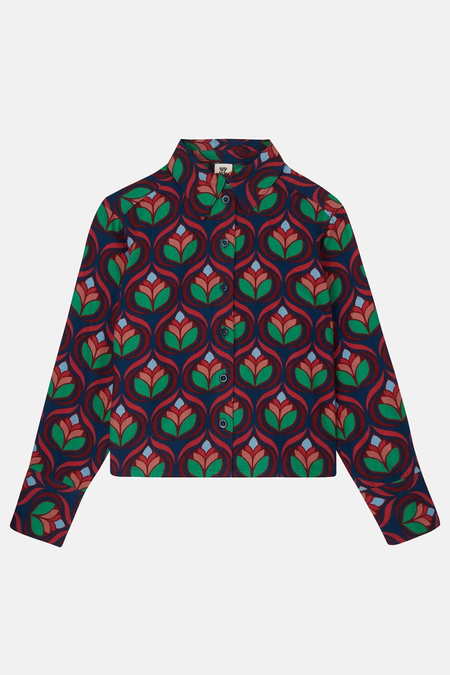 Lucy & Yak Women's Austen Shirt - Organic Brushed Twill in Lilypad