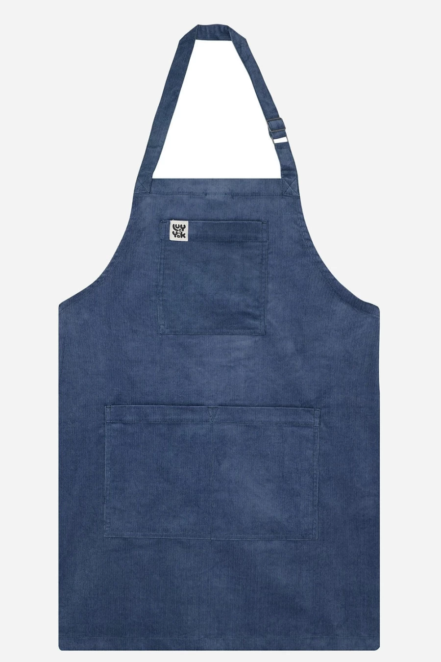 Lucy & Yak Women's Ada Apron in Sea Blue Deadstock Cord Fabric - Sustainable & Stylish