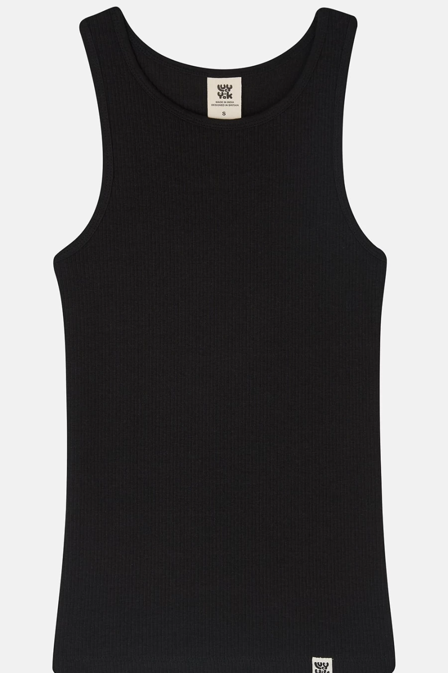 Lucy & Yak Women's Black Flo Vest Top - Organic Cotton & Lenzing™ Ecovero™ Sustainable Tank