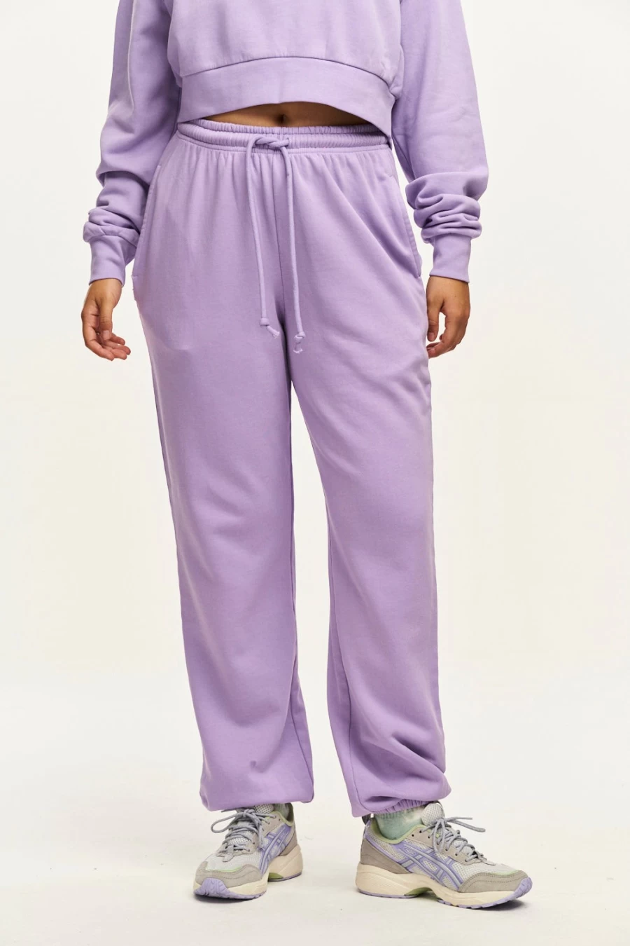 Lucy & Yak Women's Jamie Jogger - Organic Cotton Lilac Joggers for Women