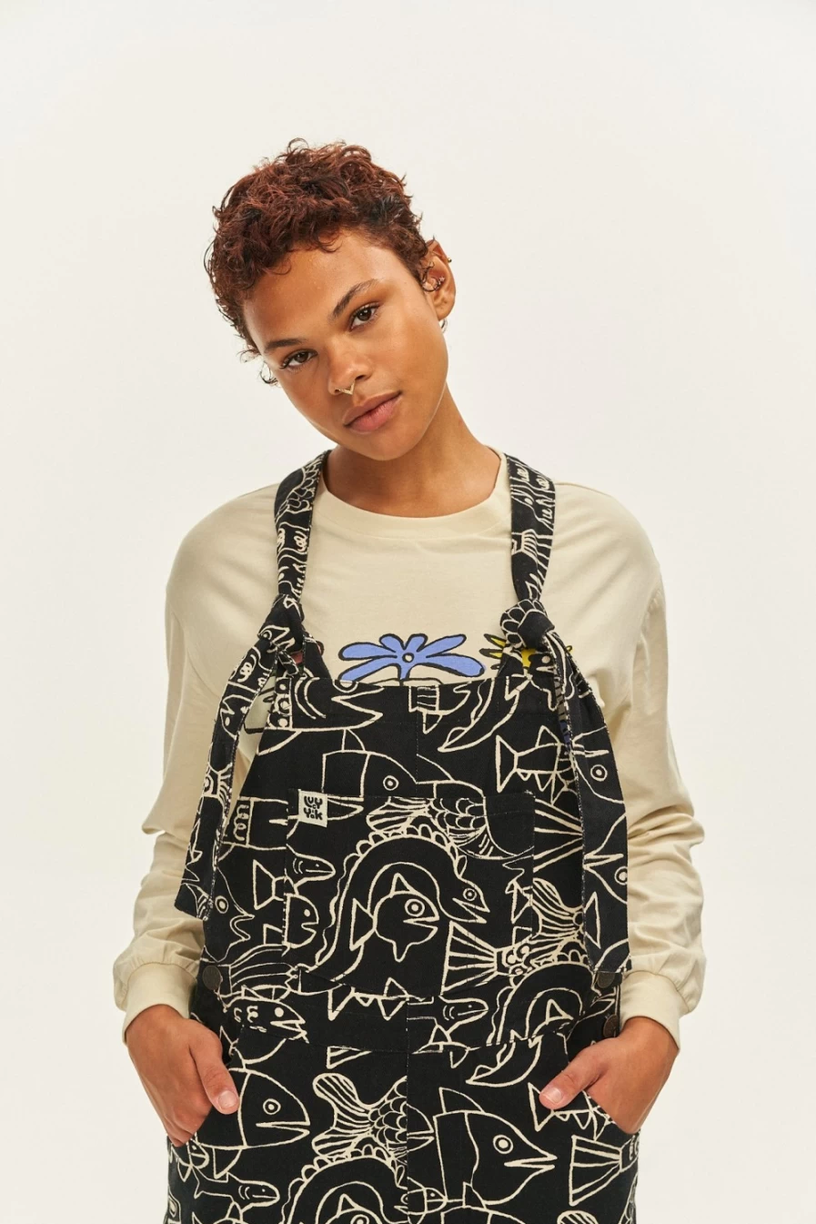 "Lucy & Yak Women's Reuben Dungaree in Organic Twill - Sustainable Marcello Style"