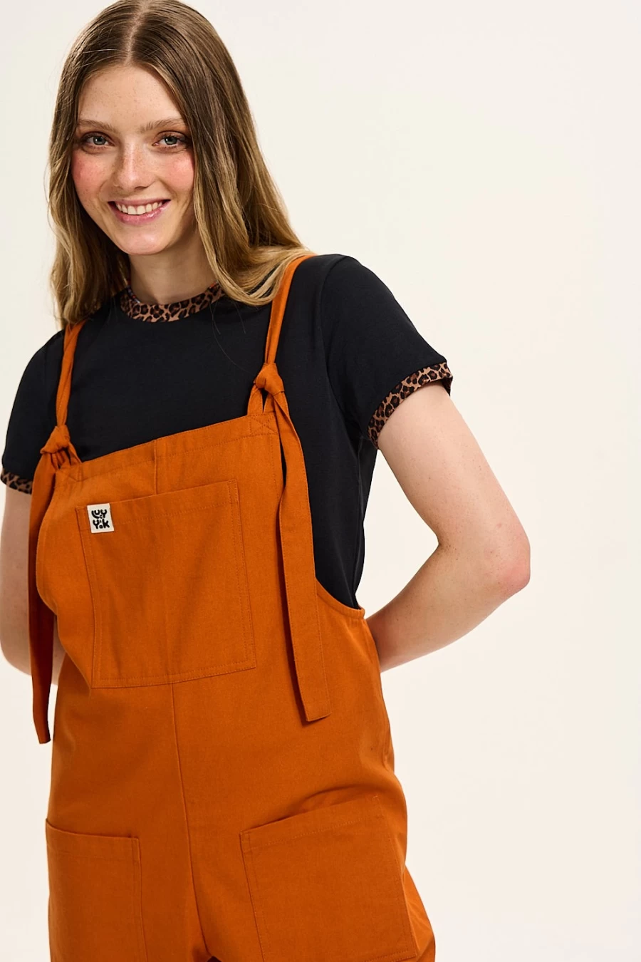 Lucy & Yak Women's Original Dungaree: Organic Cotton Autumn Maple Overalls