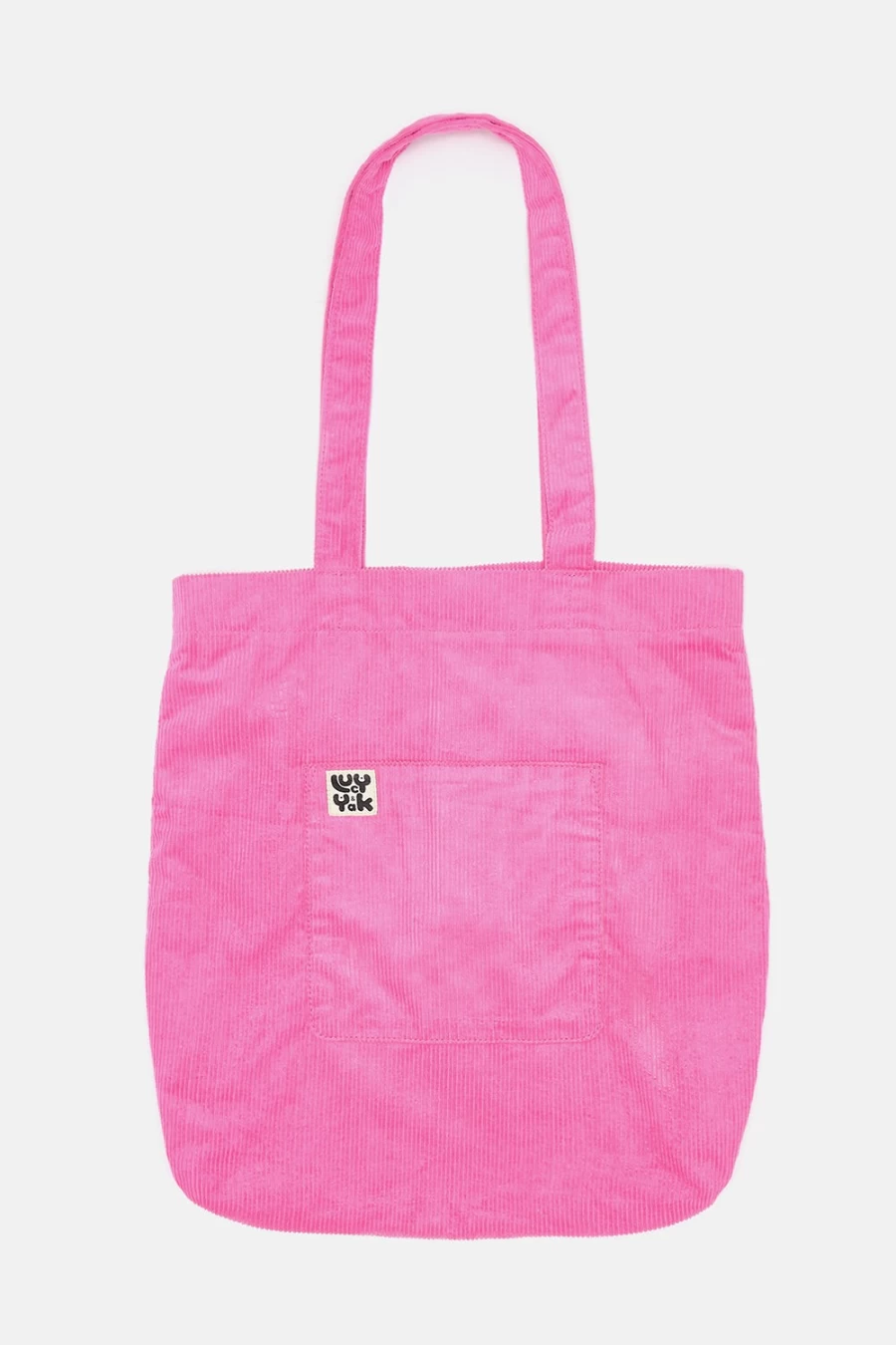 Lucy & Yak Women's Organic Corduroy Tote Bag in Power Pink - Sustainable Fashion Accessory