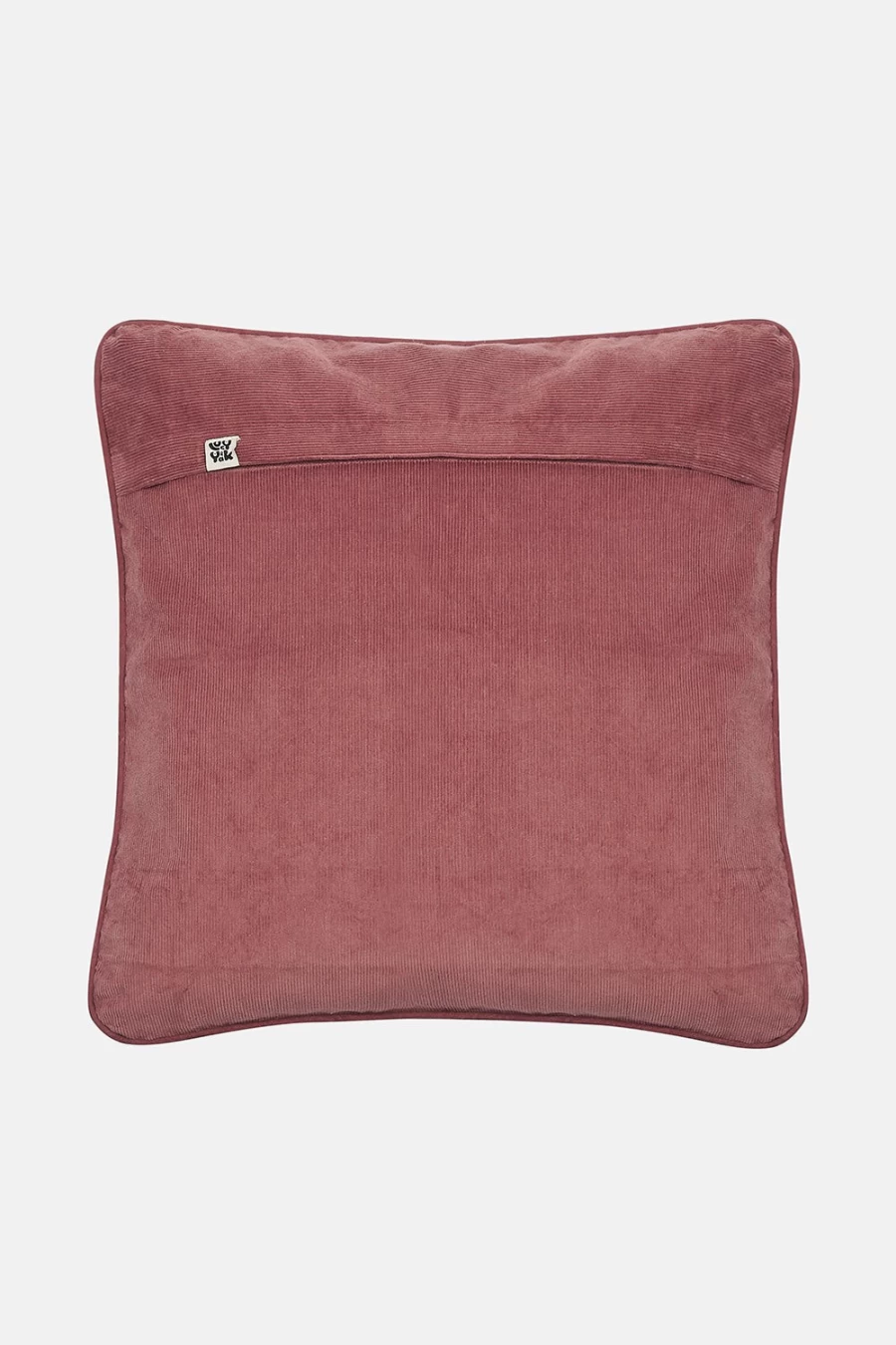 Lucy & Yak Women's Ash Pink Cord Cushion Cover - Sustainable Deadstock Fabric Home Decor