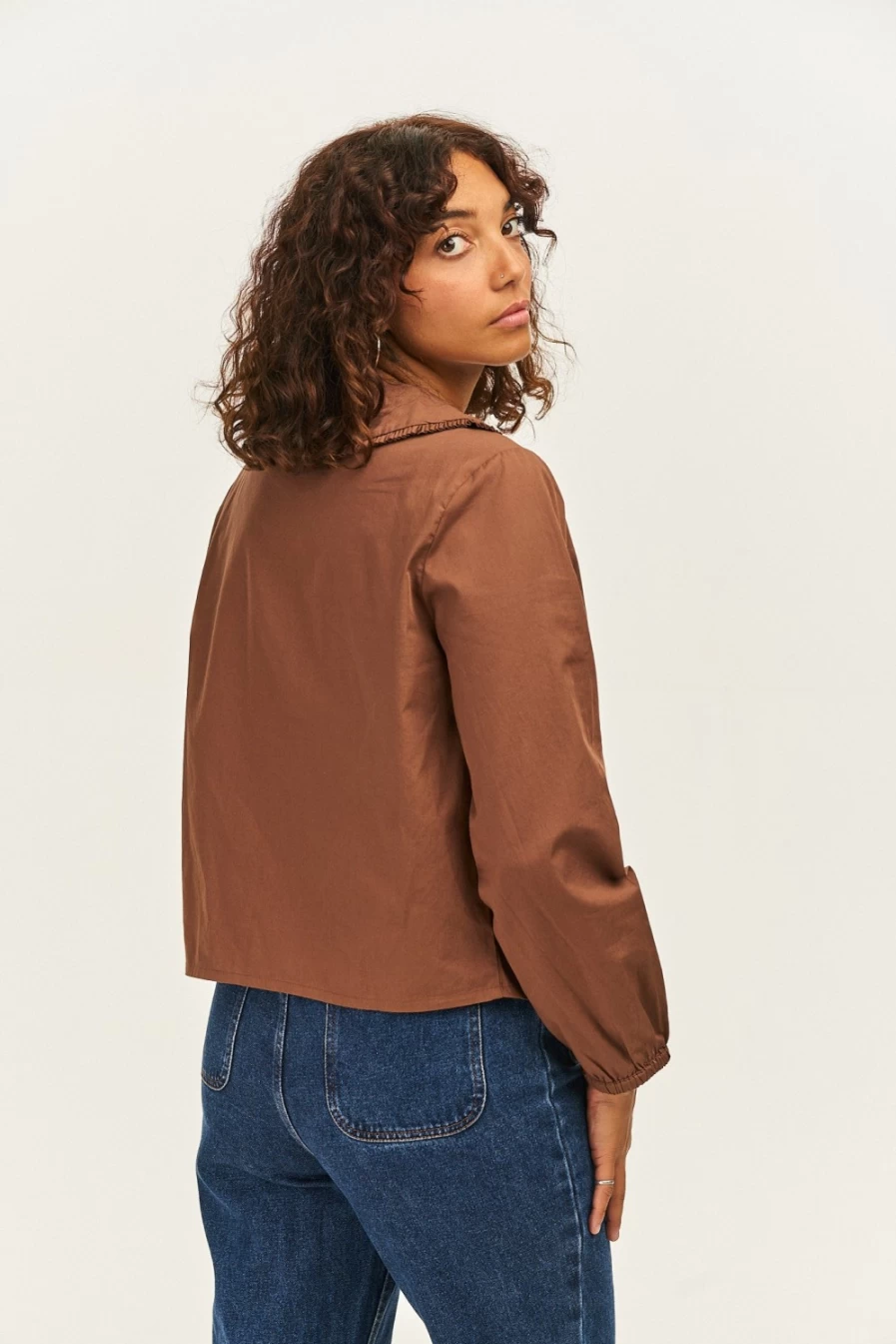 Lucy & Yak Women's Ida Blouse - Organic Cotton Monica Embroidery Top