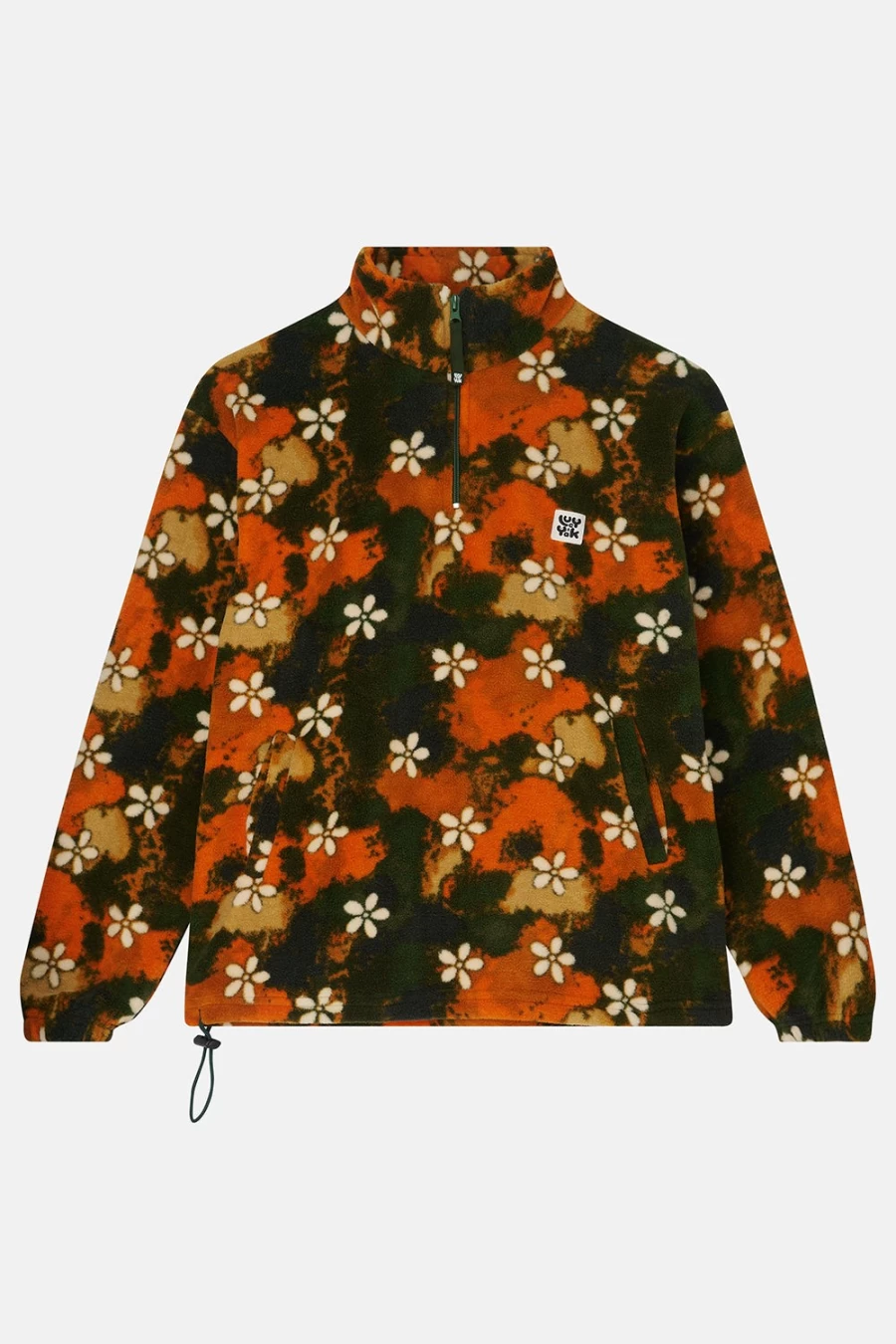 Lucy & Yak Women's Stevie Fleece Jacket - Eco-Friendly Recycled Bottle Material - Green Daisy Print