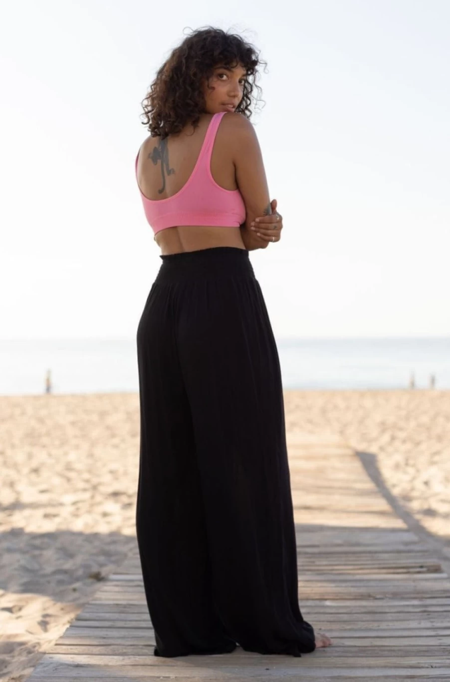 Lucy & Yak Women's Jody Trousers - Sustainable Lenzing™ Ecovero™ Black Eco-Friendly Pants