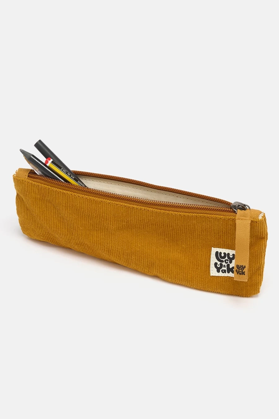 Lucy & Yak Women's Mustard Organic Corduroy Pierra Pouch
