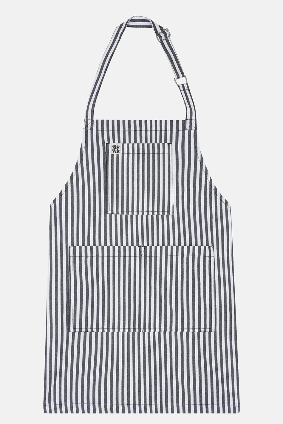 Lucy & Yak Women's Ada Apron - Black & White Stripe Deadstock Fabric Eco-Friendly Kitchen Waist Pinafore