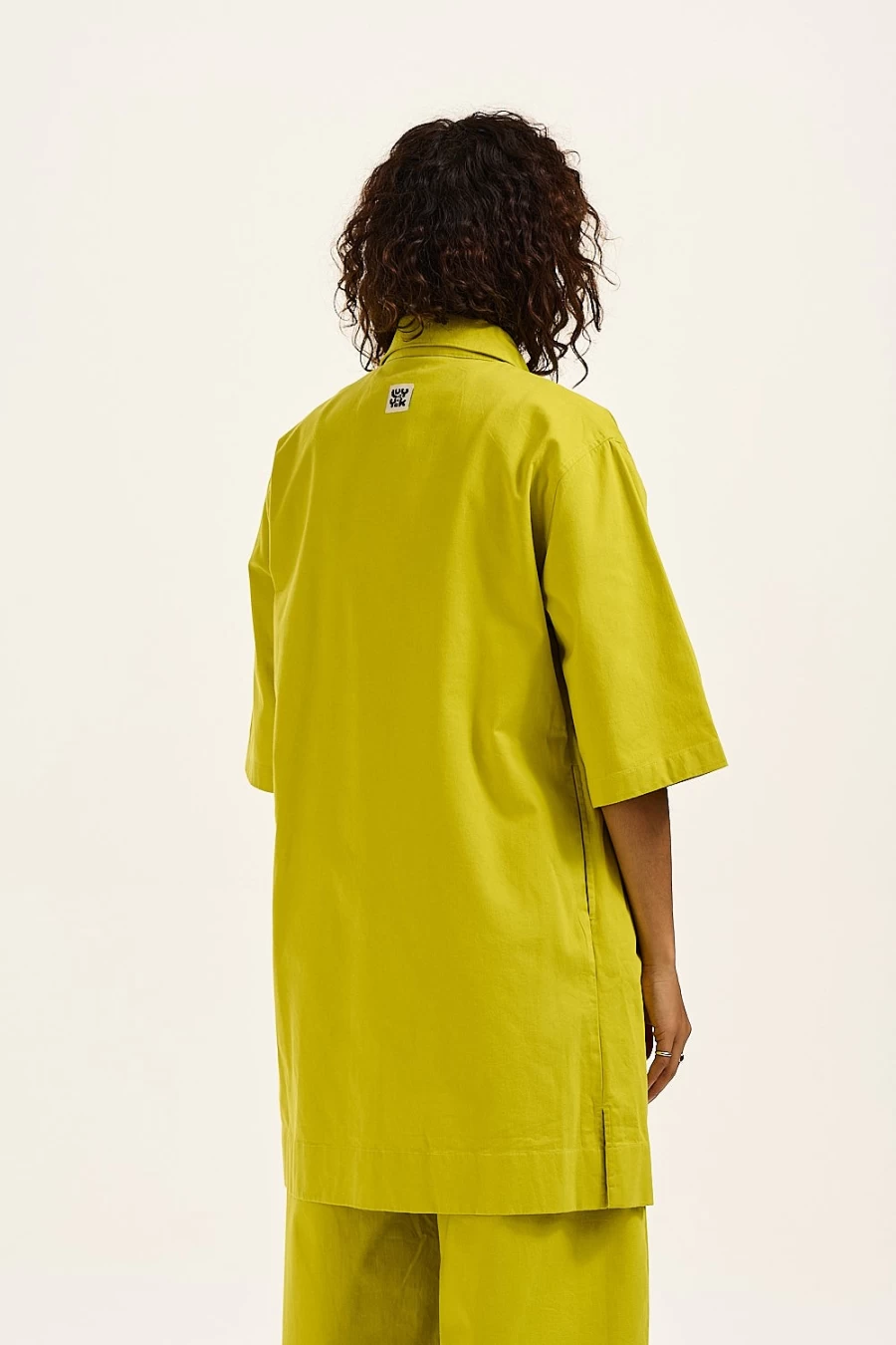 Lucy & Yak Women's Murphy Jacket in Lime - Vintage Deadstock Fabric Eco-Friendly Coat