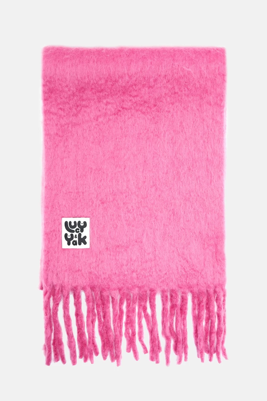 Lucy & Yak Women's Rowan Scarf - Eco-Friendly Recycled Polyester in Power Pink